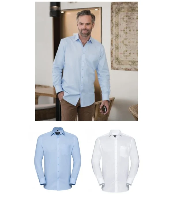 Russell 972m Long Sleeve Tailored Coolmax Shirt